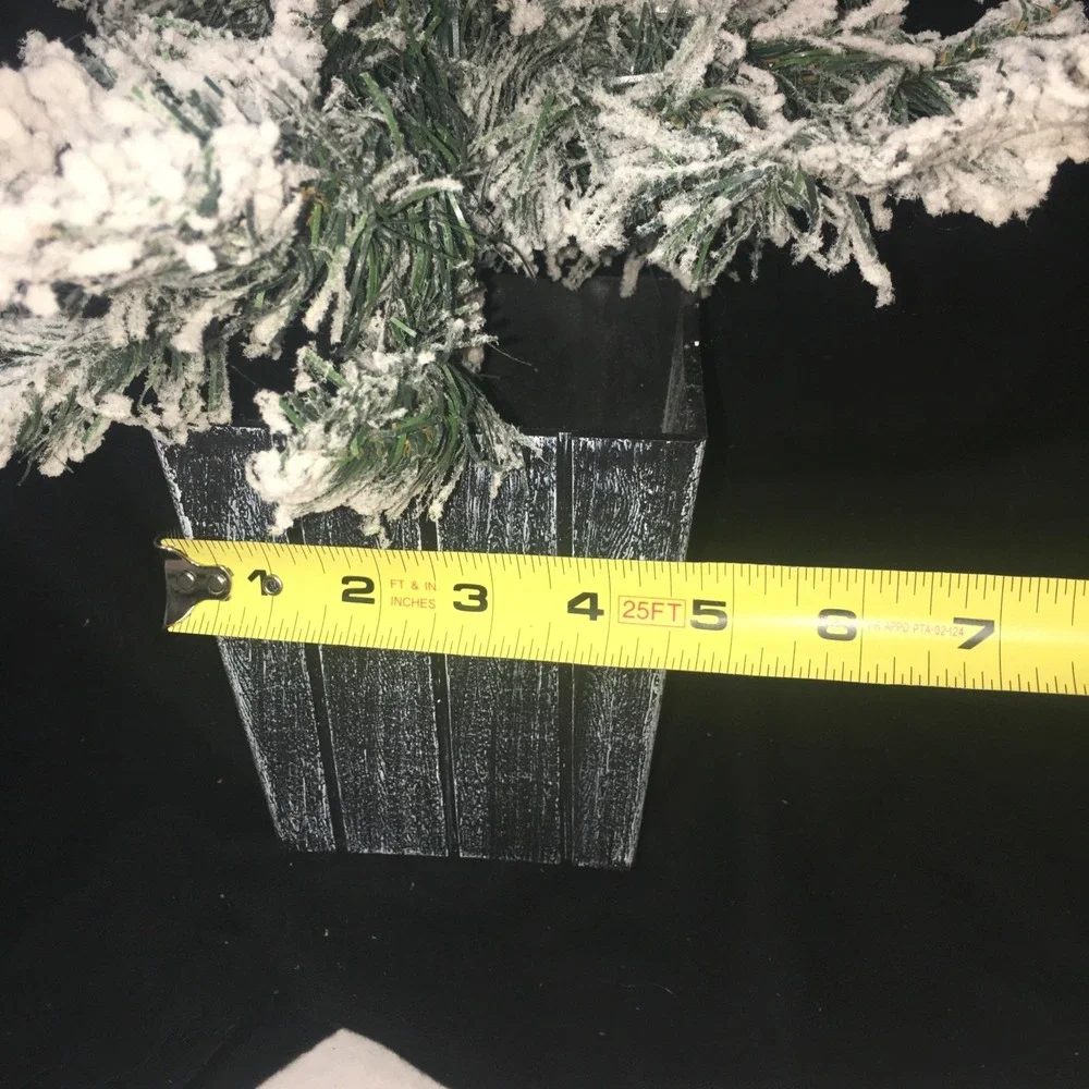 Vintage Flocked Green Artificial Christmas Tree  25